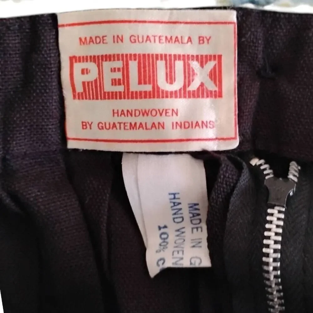 Vintage Pelux Guatemalan Multicolor Boho Folk Maxi Skirt Size‎ 24
